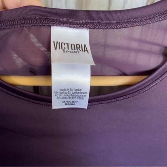 Victoria’s Sport Purple Mesh Back Long Sleeve With Thumb Holes - Picture 6 of 6
